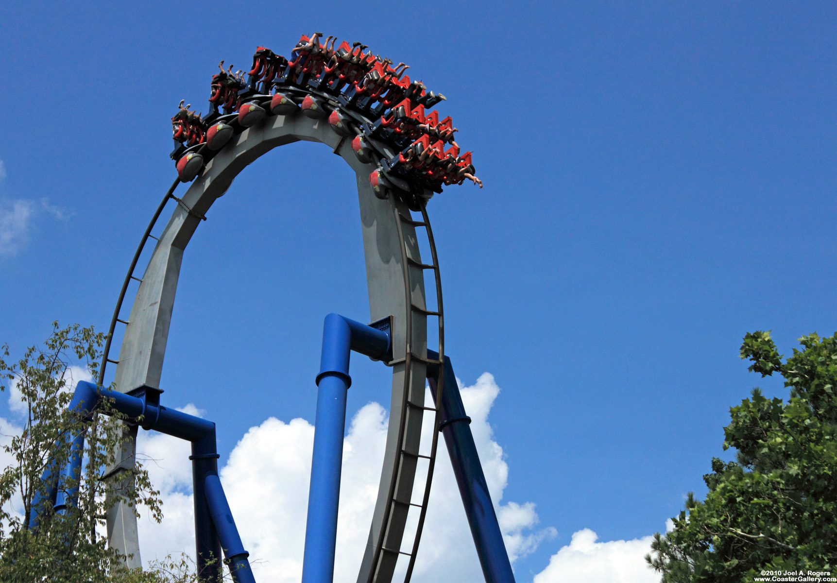 Stock picture of a roller coaster in a vertical loop