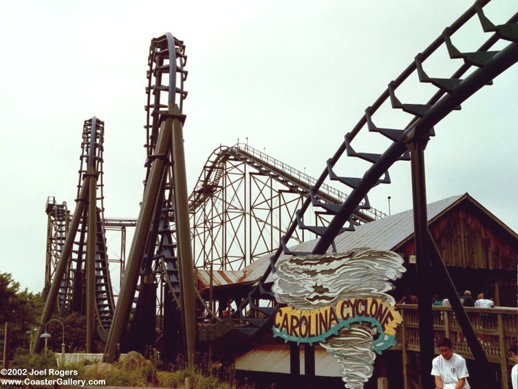 Two vertical loops on the Carolina Cyclone coaster