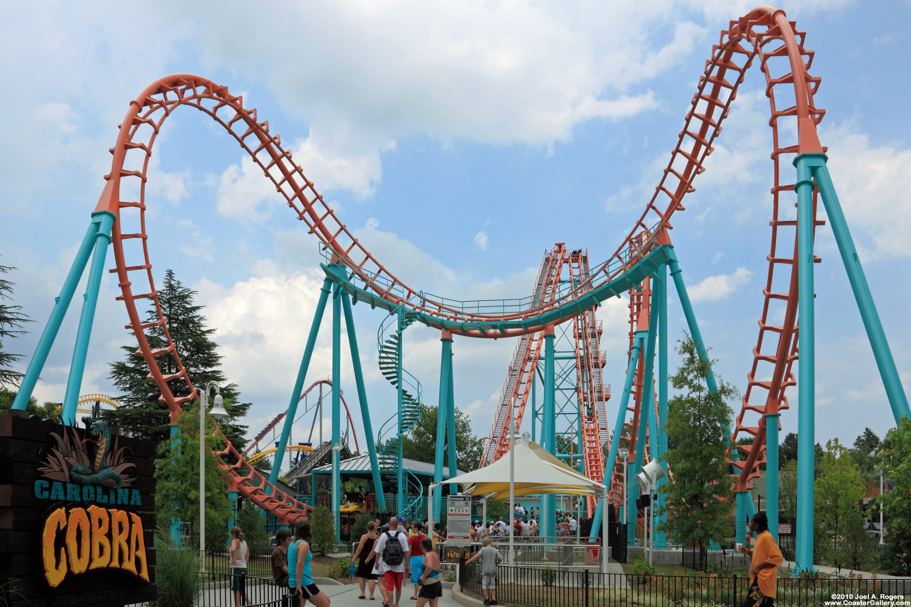 Stock image of a roller coaster loop