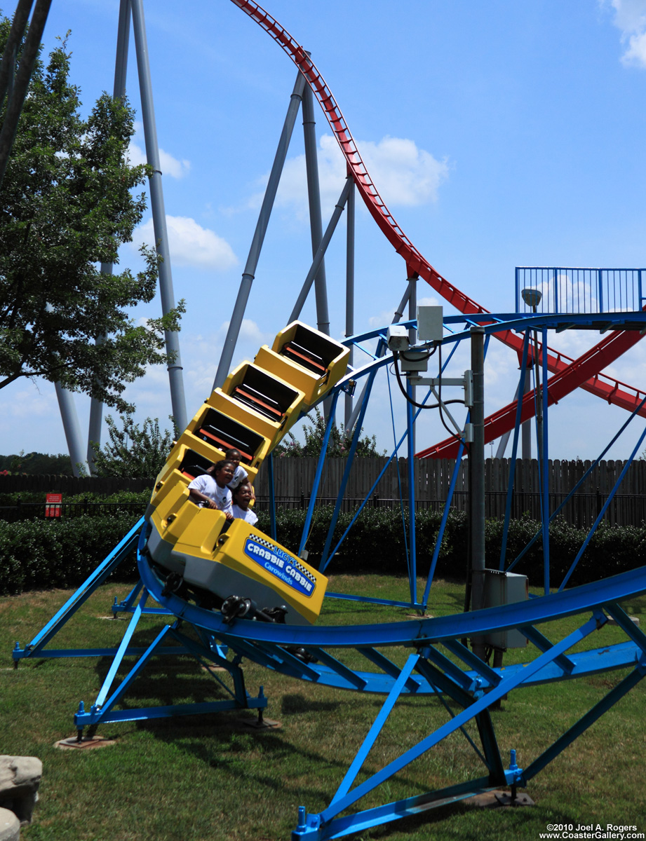 A list of the Taxi Jam family roller coasters at Paramount Parks