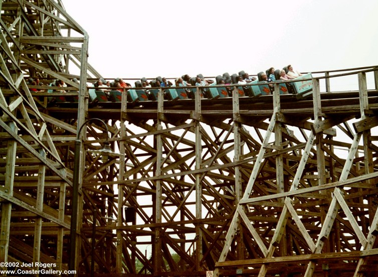 Profile of Hurler wood roller coaster at Carowinds