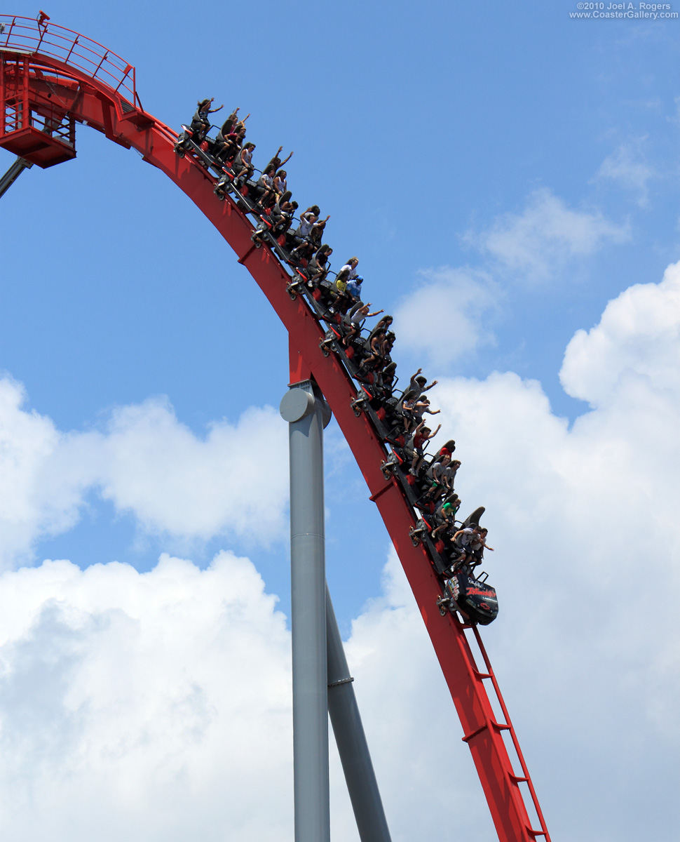 Hyper-coaster dropping 200 feet down