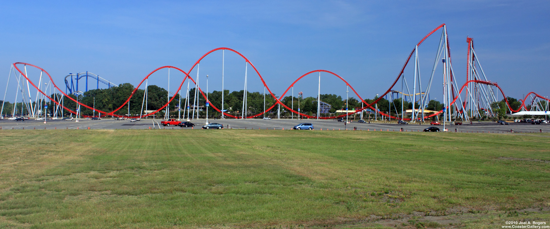 Profile view of a roller coaster