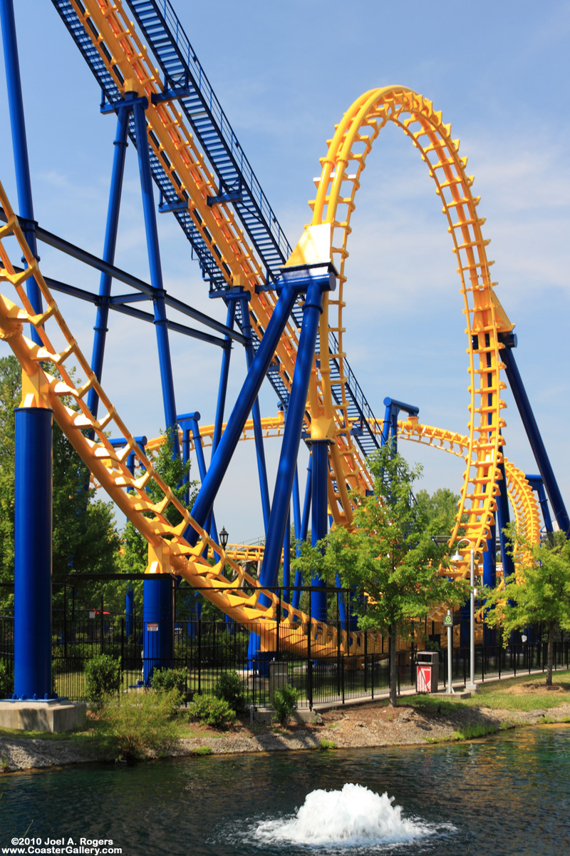 Flying roller coaster at Carowinds in Charlotte