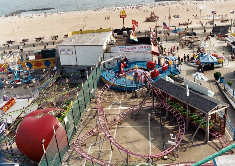 Sea Serpent roller coaster at Dino's on Coney Island
