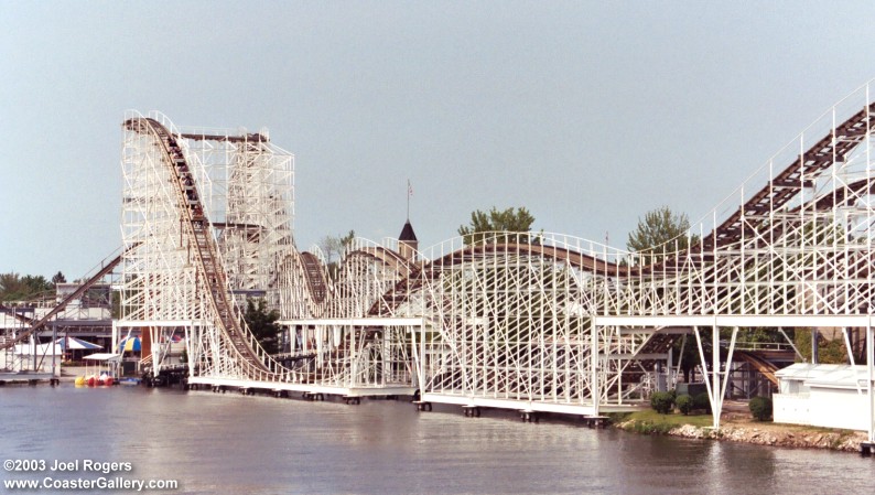 Indiana Beach thrill ride.  Stock photography.