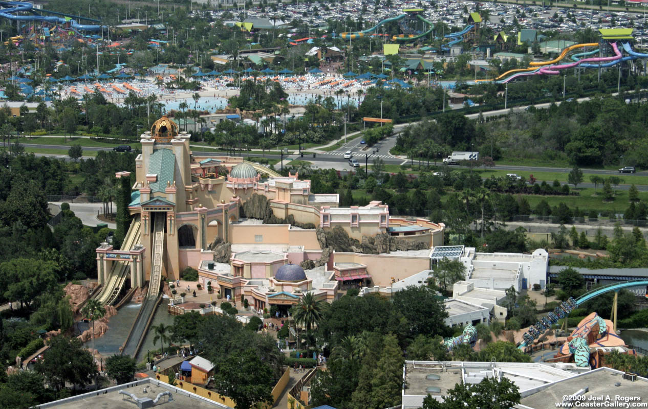 Journey to Atlantis water coaster at SeaWorld Orlando