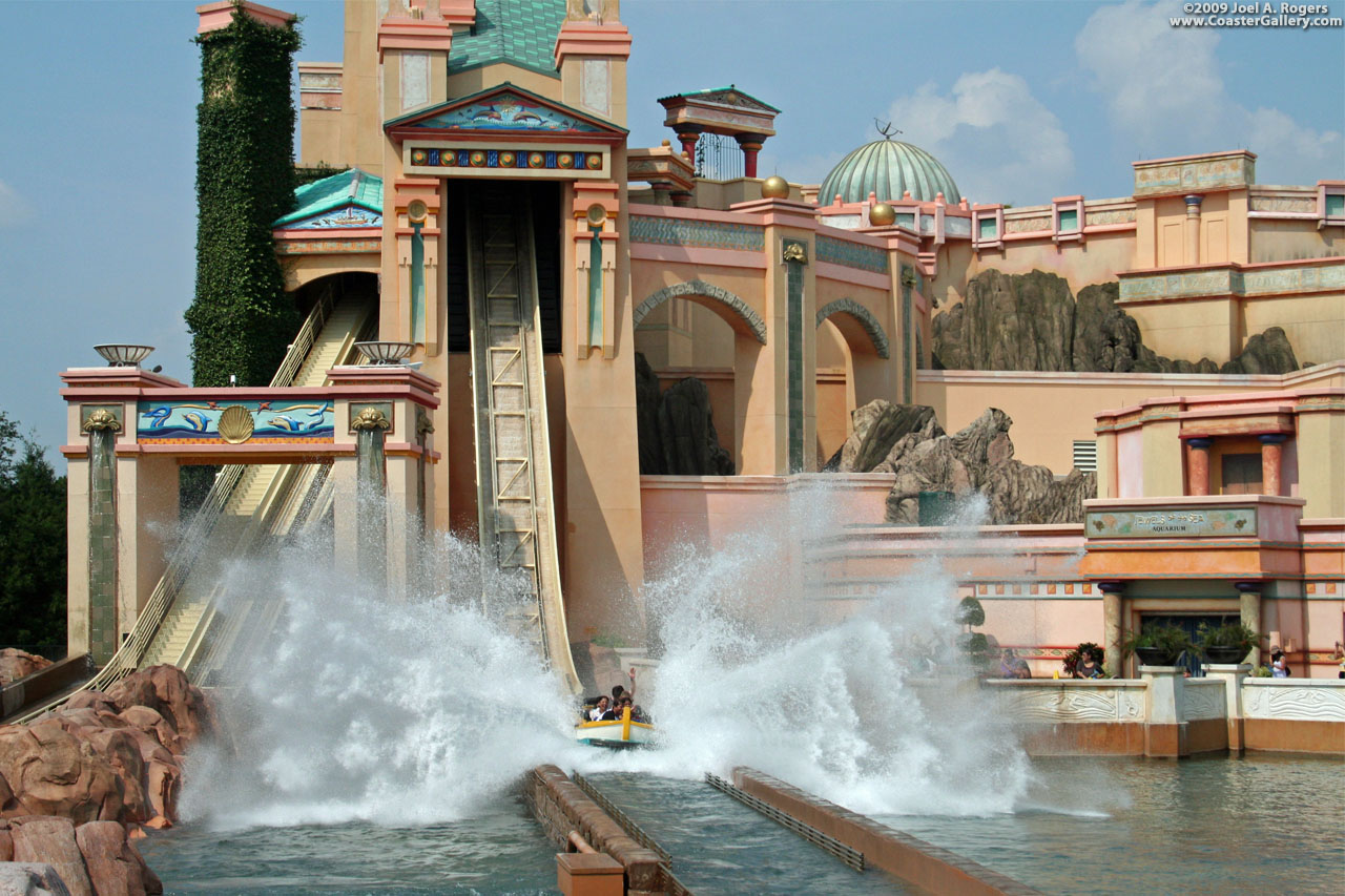 Water flume drop in Orlando, Florida