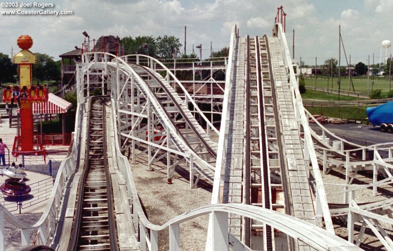 POV shot on a roller coaster that moved to Six Flags