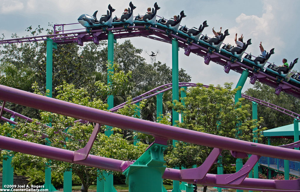 Hands up! The Shamu Express coaster.