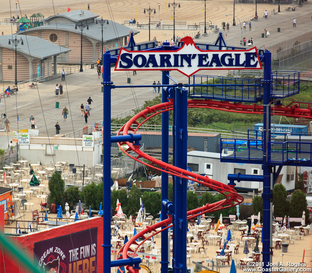 Coney Island Boardwalk and Atlantic Ocean Beach