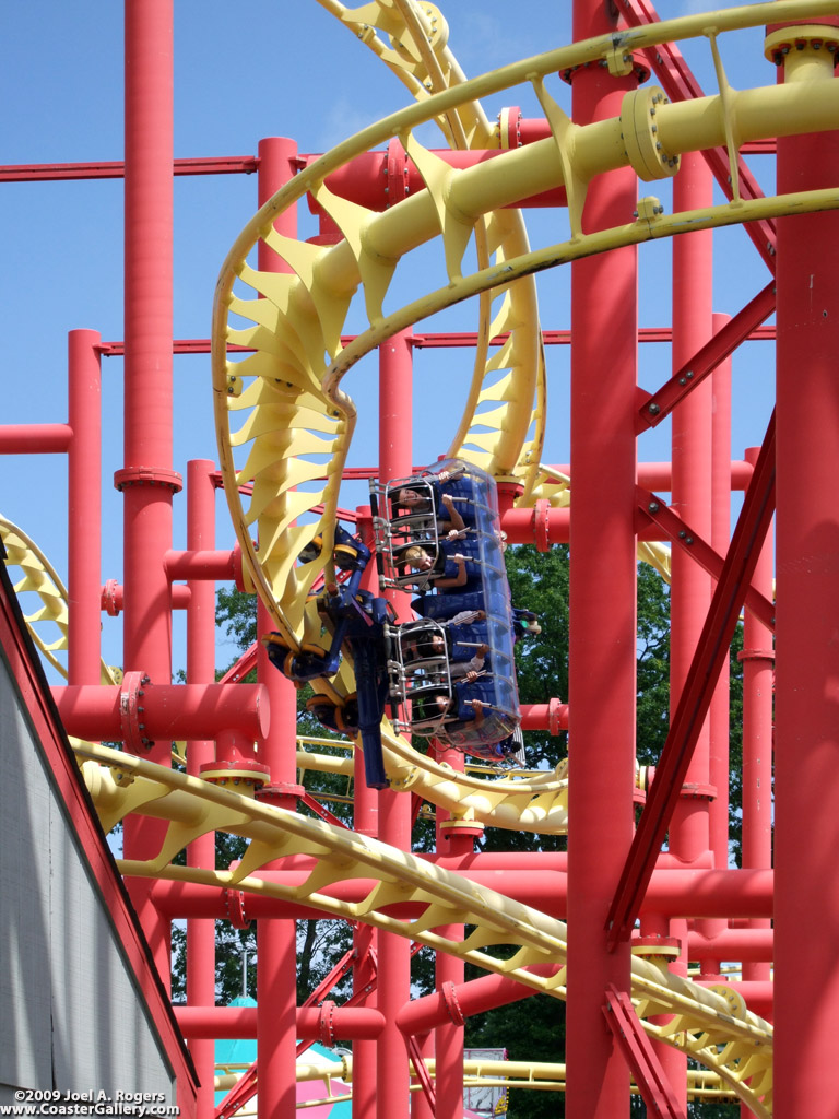 Going upside down on a roller coaster