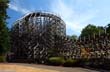 Wooden roller coaster