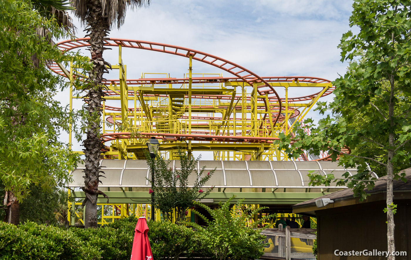 Track layout of the Wild Mouse roller coaster in Valdosta, Georgia