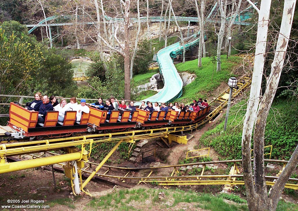 Gold Rusher and Log Jammer at Six Flags Magic Mountain