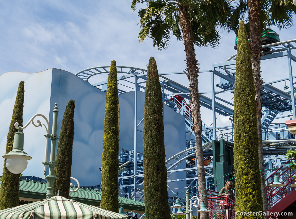 Goofy's Glider movie - Goofy's Sky School roller coaster at Disney's California Adventure Park