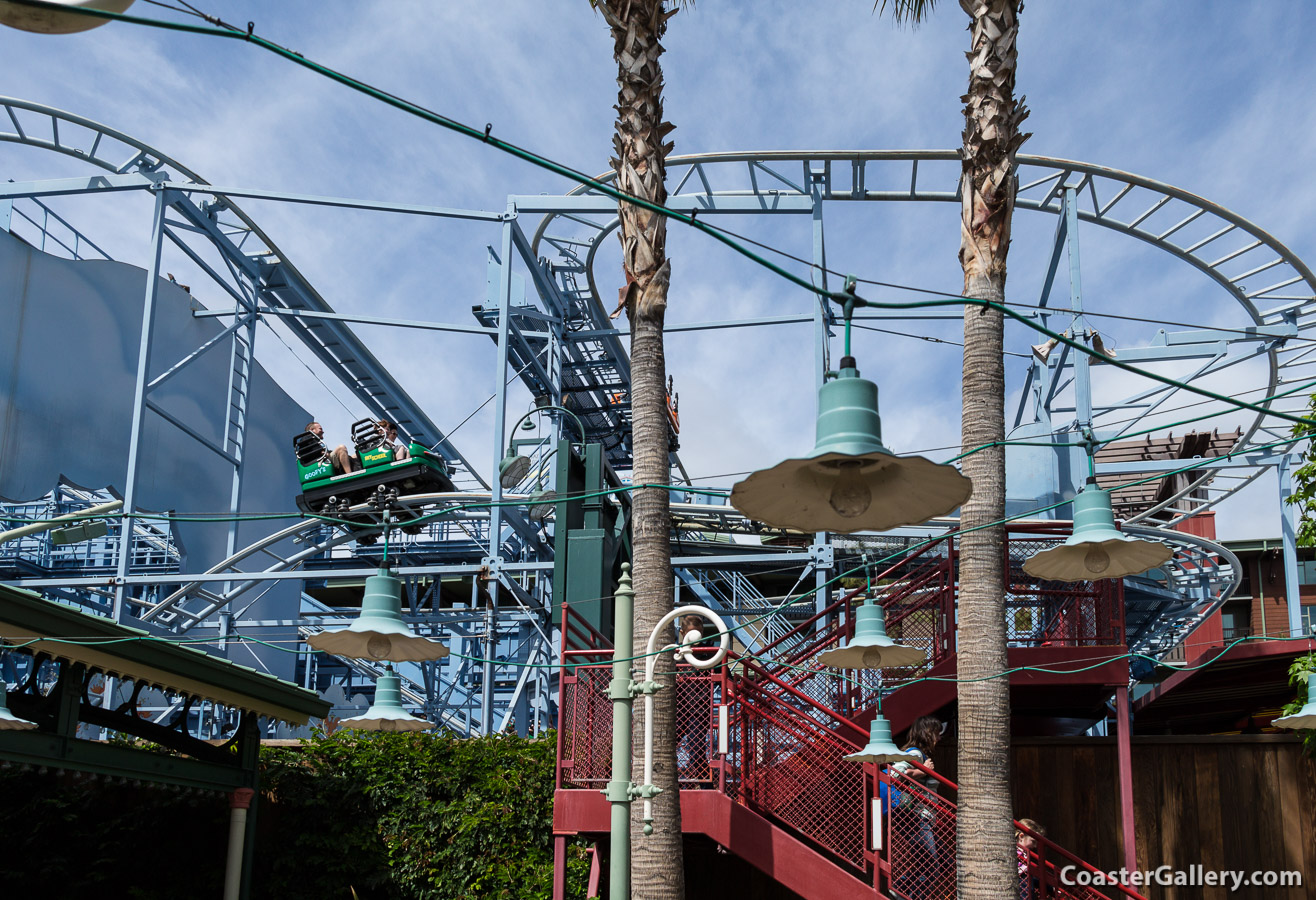 Goofy's Glider movie - Goofy's Sky School roller coaster at Disney's California Adventure Park