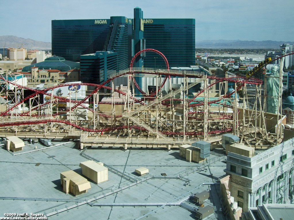 Behind the Scenes view of the Las Vegas roller coaster
