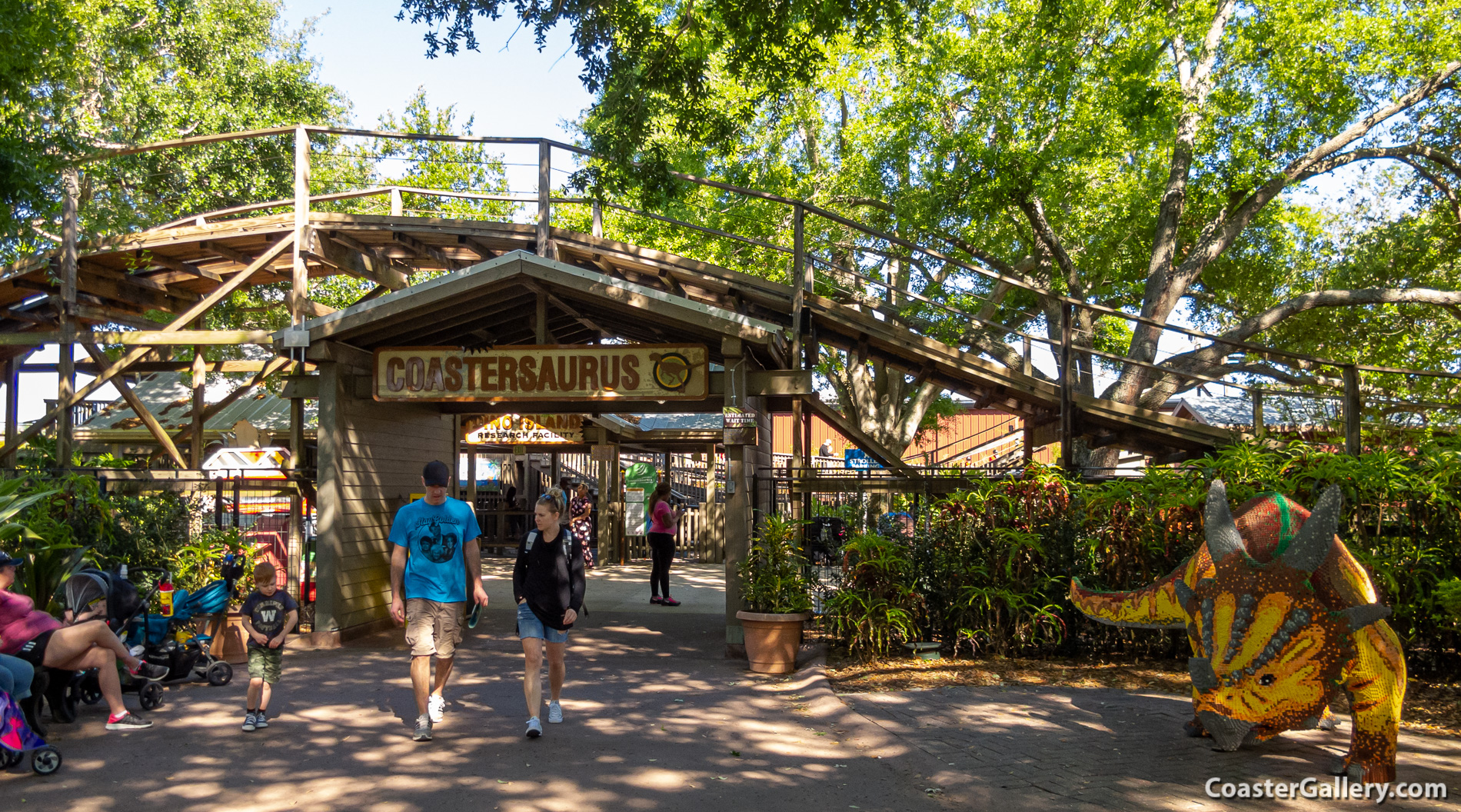 Coastersaurus and Dinoland Research Facility at Legoland Florida