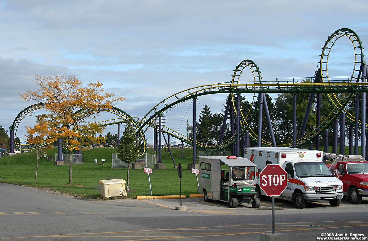 Counter clockwise rolls on a roller coaster