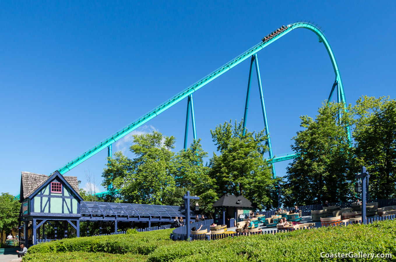 Leviathan's lift hill is dramatic