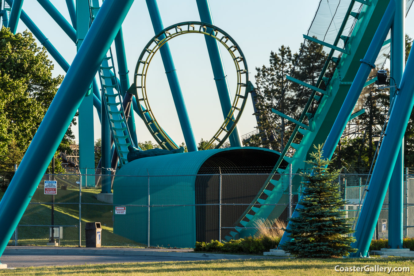 Tunnel on the Leviathan roller coaster at Canada's Wonderland