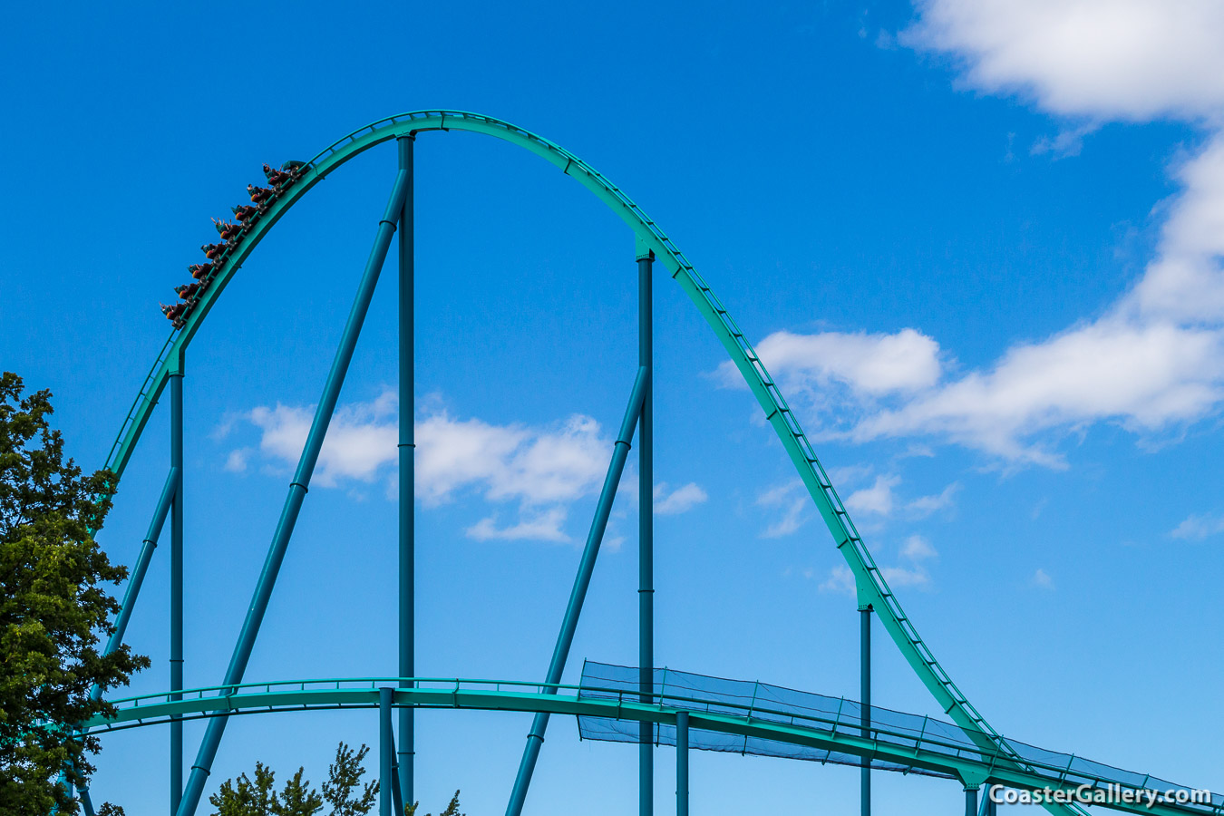 Airtime camelback hill on the Leviathan roller coaster at Canada's Wonderland