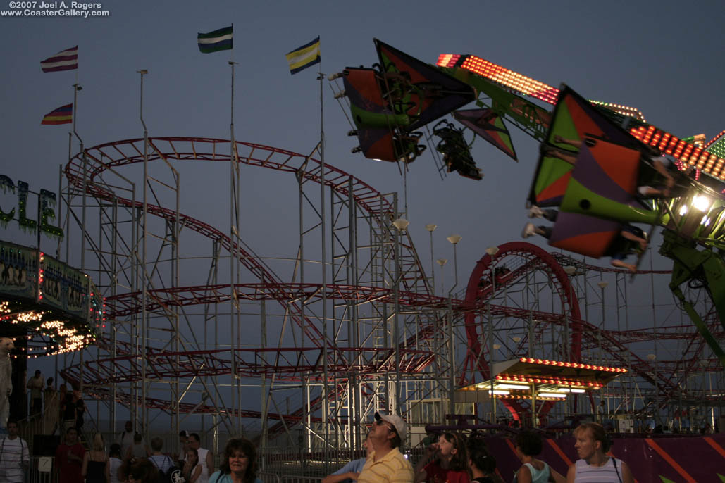 Roller Coaster at night