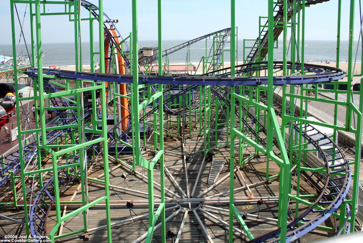 Roller coaster and the Atlantic Ocean