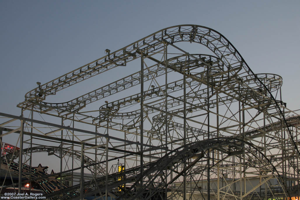 Roller Coaster at sunset