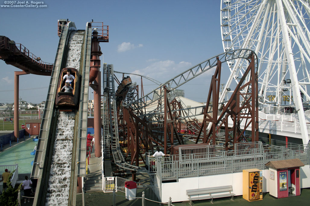 Roller coaster and Log Flume