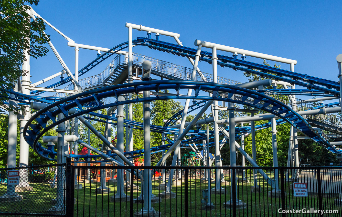 Silver Streak family inverted roller coaster at Canada's Wonderland near Toronto, Ontario, Canada