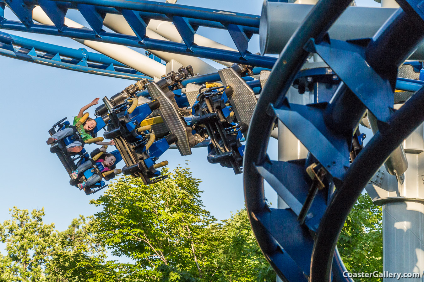 Silver Streak family inverted roller coaster at Canada's Wonderland near Toronto, Ontario, Canada