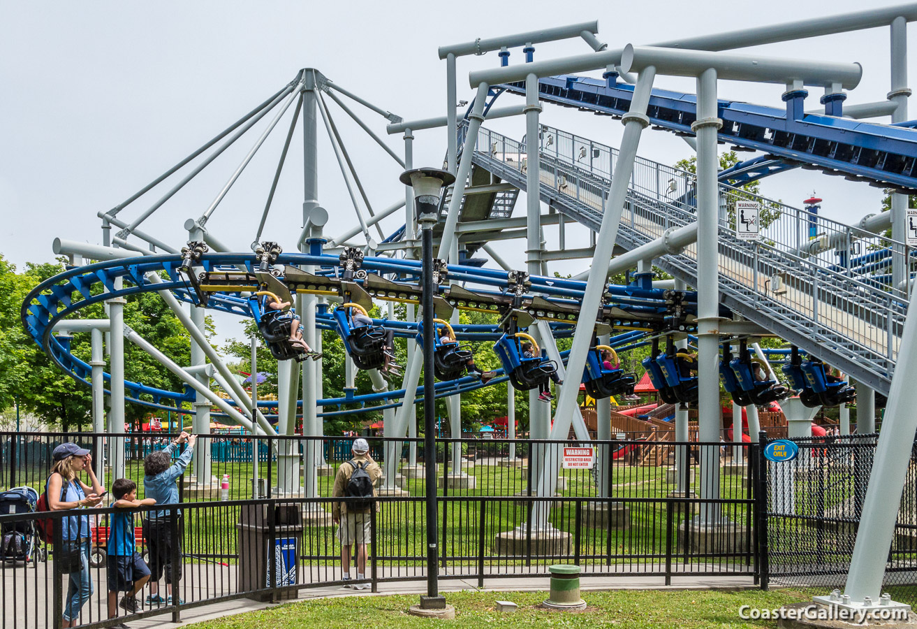 Silver Streak family inverted roller coaster at Canada's Wonderland near Toronto, Ontario, Canada