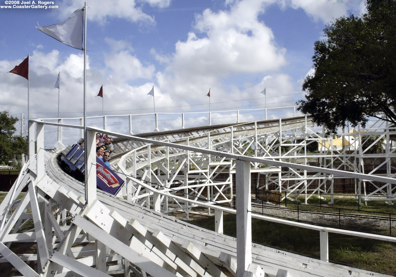 An out and back roller coaster - Cypress Gardens' Starliner