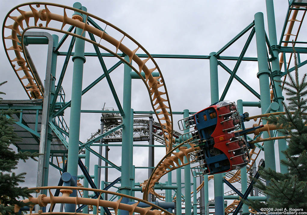 Volare flying roller coaster in Canada