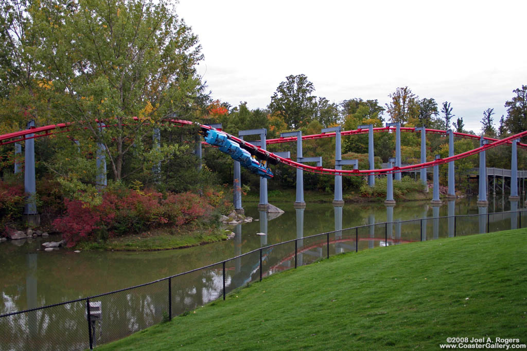 Dodging trees and skimming over the river