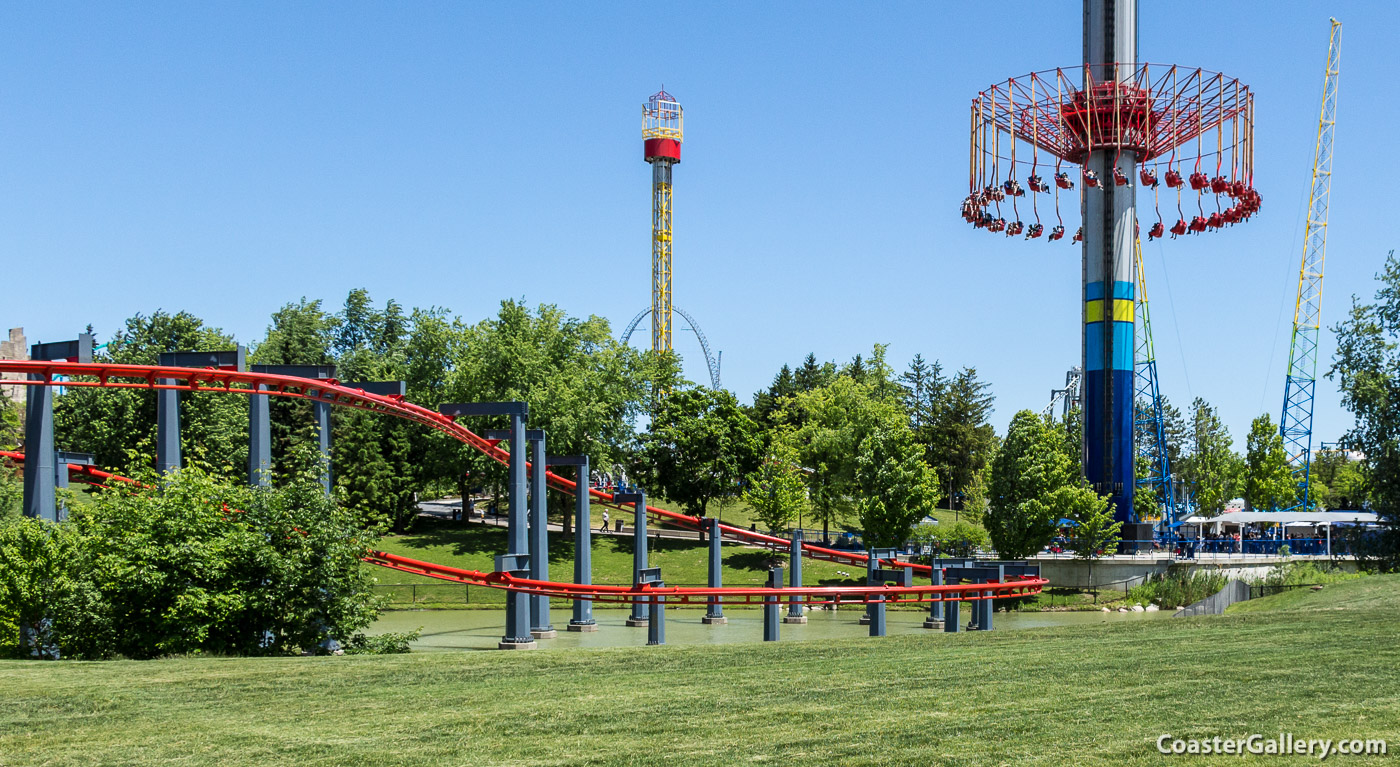 Pictures and information about the Yukon Striker roller coaster built by B&M