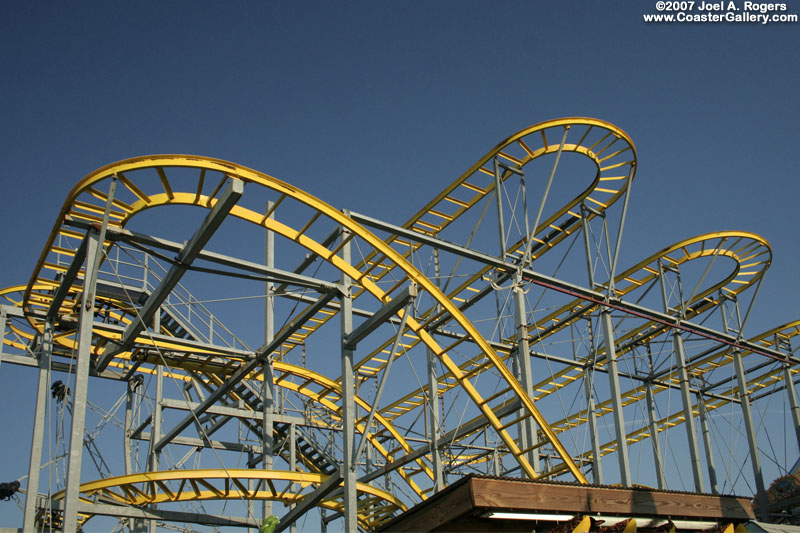 Wild Mouse roller coaster at Casino Pier in New Jersey