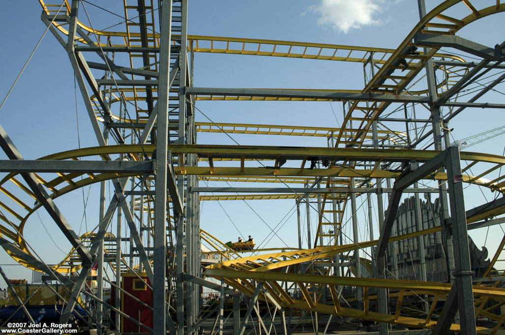 Wild Mouse roller coaster at Casino Pier in New Jersey