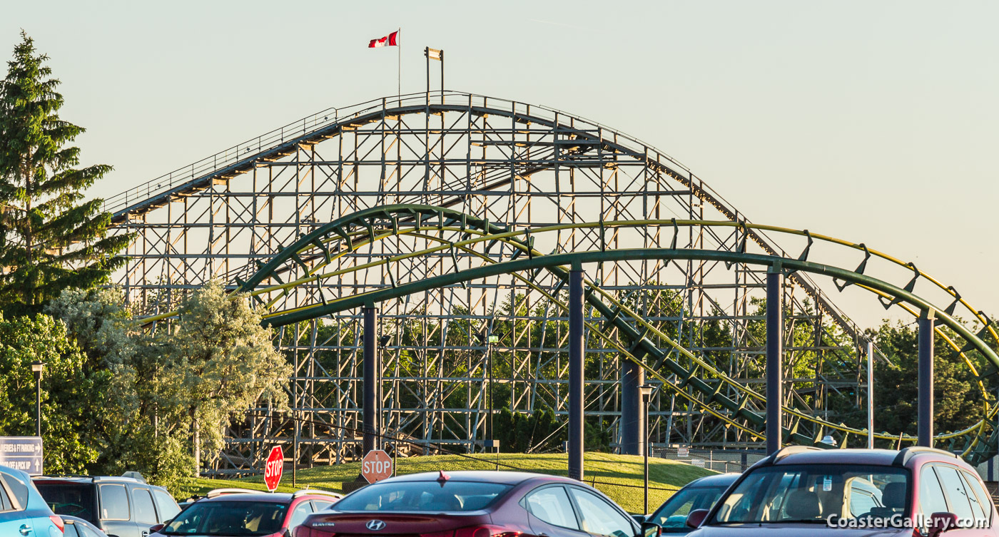 Wilde Beast and Dragon Fire roller coasters at Canada's Wonderland