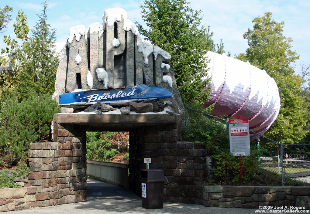 A bobsled car near Lake Placid, New York