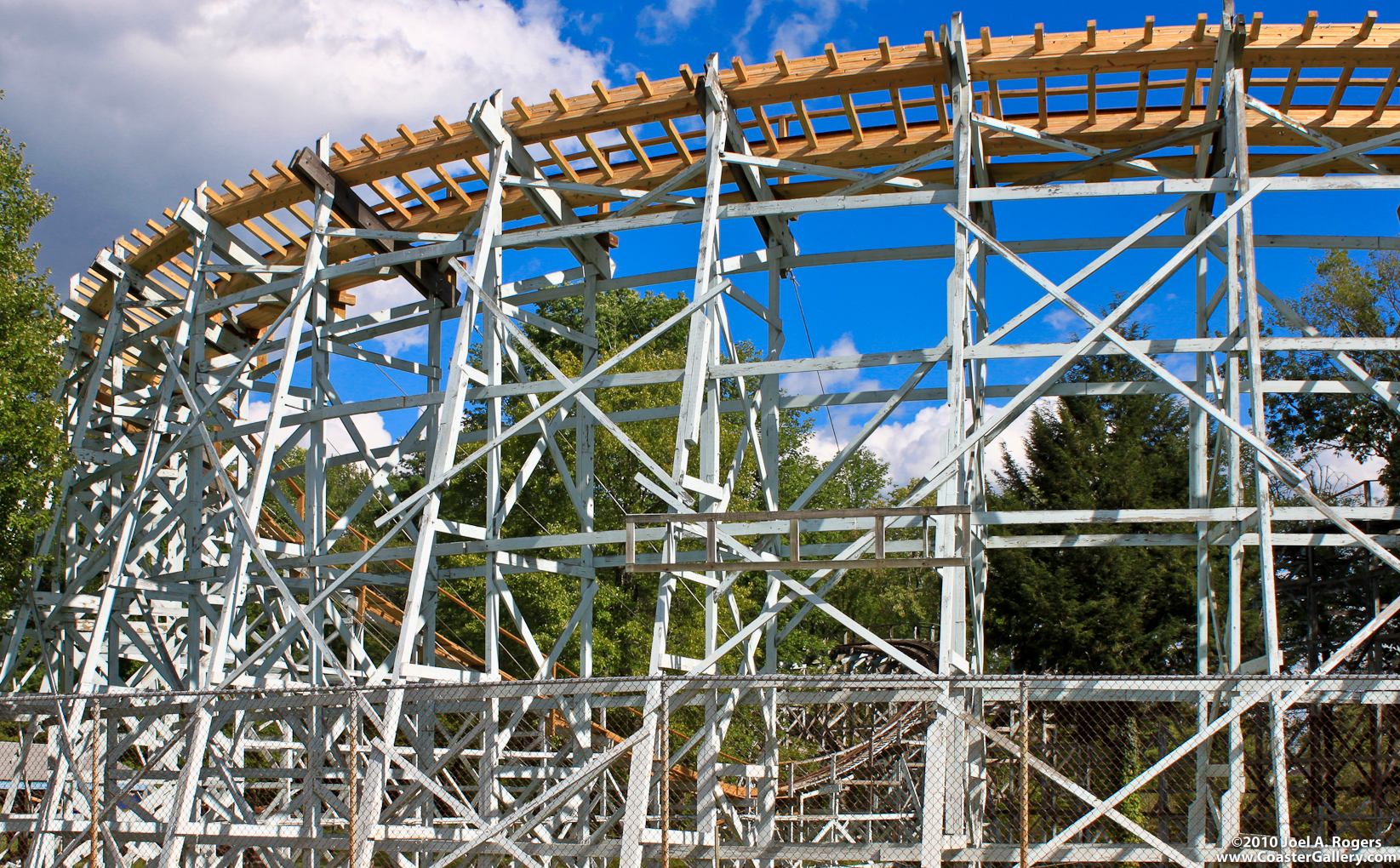 Conneaut Lake's Blue Streak roller coaster with recently replaced track