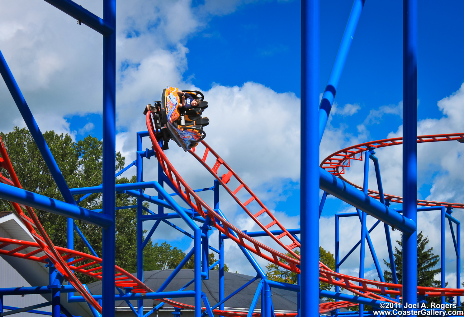 Steel Dragon spinning roller coaster