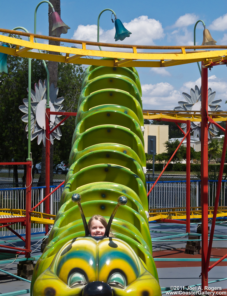 Worm train on a roller coaster