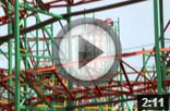 Video photography of the Serpent roller coaster