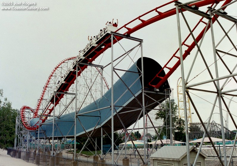 Magnum XL-200 Hypercoaster as seen from the beach