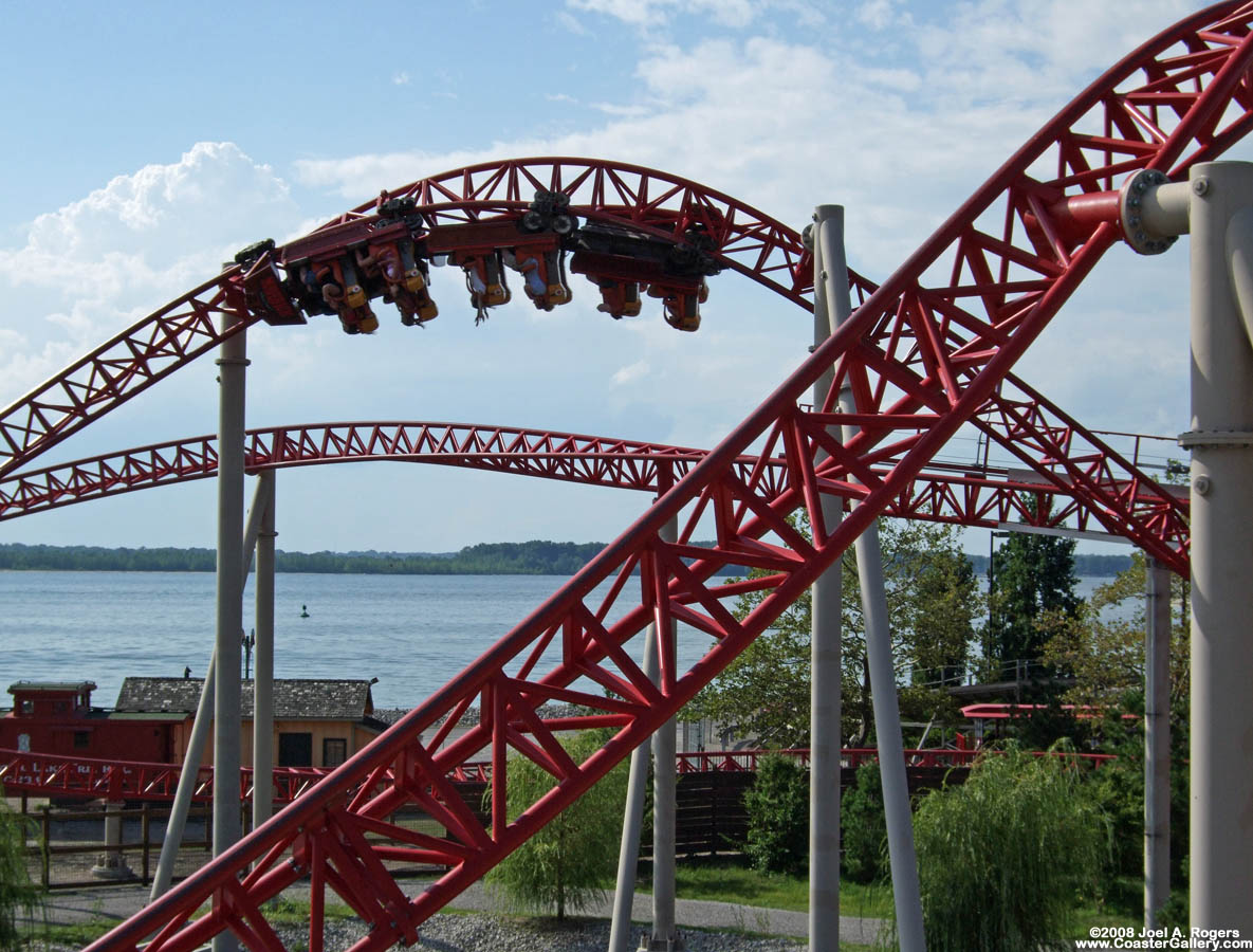 Upside down roller coaster