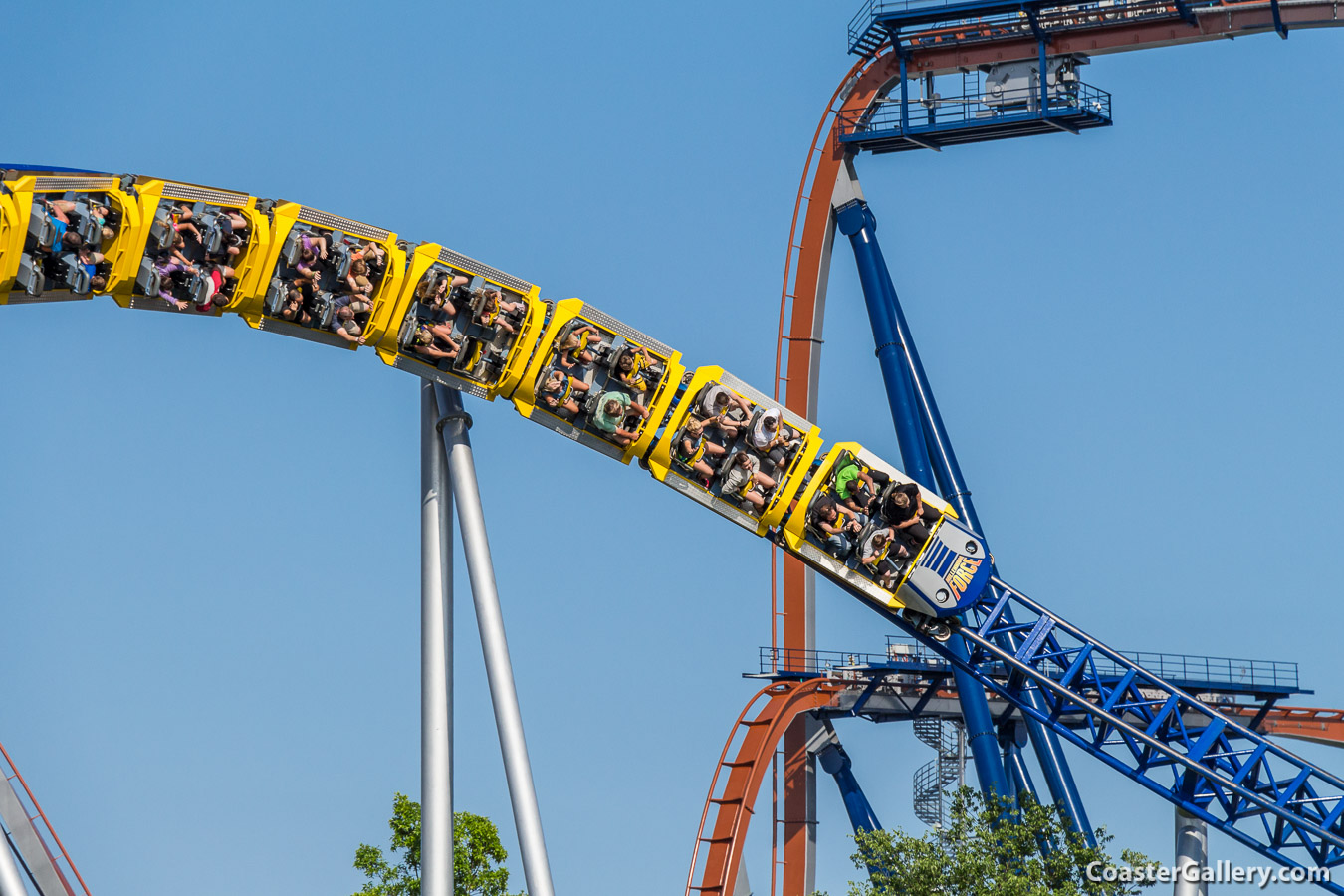 The yellow train on Millennim Force