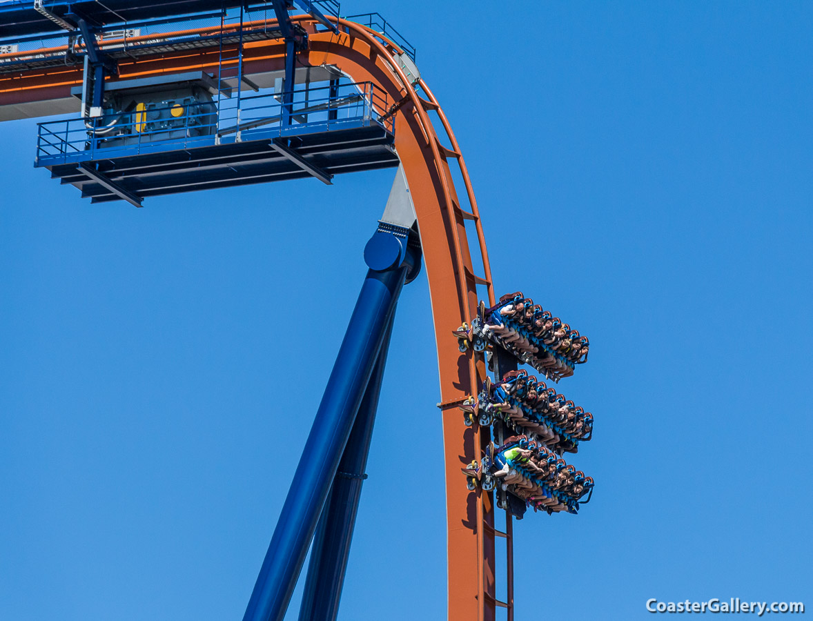 Drop brake on the Valravn roller coaster